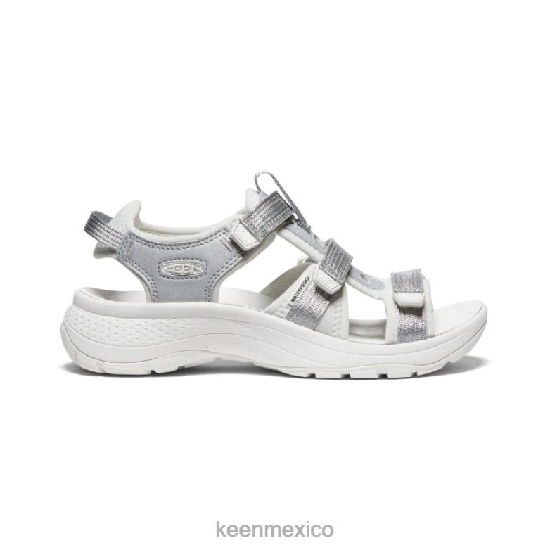 KEEN astoria west con puntera abierta mujer plata/blanco estrella calzado TXRFD536