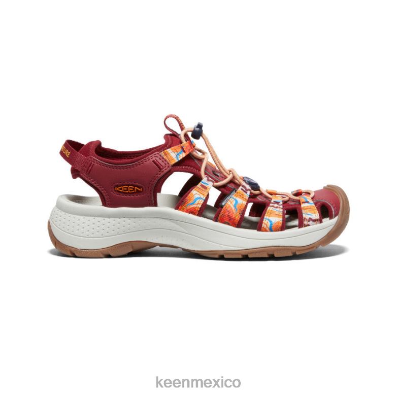 KEEN astoria west x afro al aire libre mujer ola naranja/rojo calzado TXRFD554