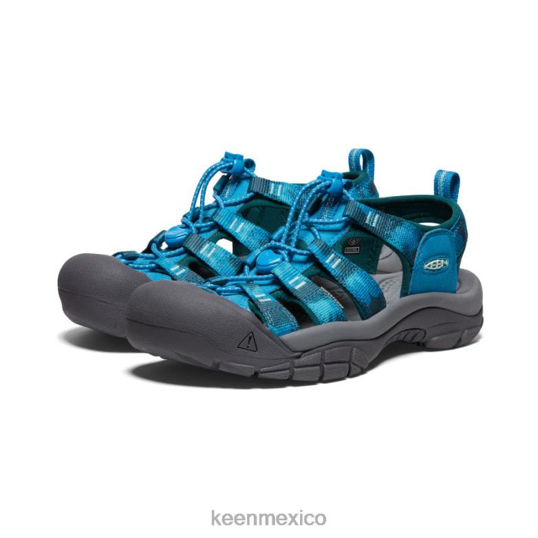 KEEN newport h2 mujer azul fiordo/teñido anudado calzado TXRFD409