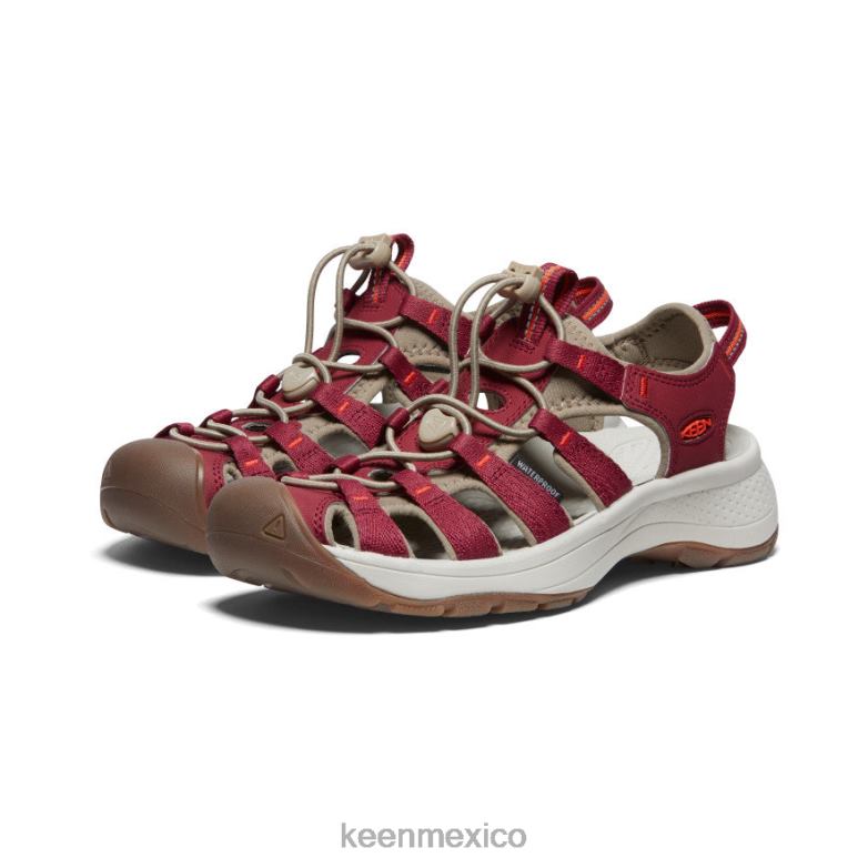 KEEN sandalia astoria oeste mujer merlot/ibis escarlata calzado TXRFD552