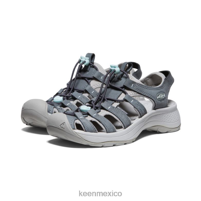 KEEN sandalia astoria west de piel mujer imán/vapor calzado TXRFD615