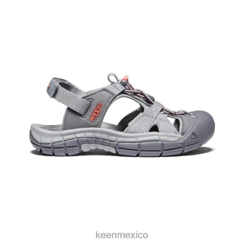 KEEN sandalia barranco h2 mujer gris acero/coral calzado TXRFD651