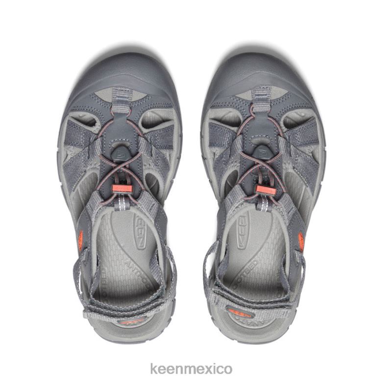 KEEN sandalia barranco h2 mujer gris acero/coral calzado TXRFD651