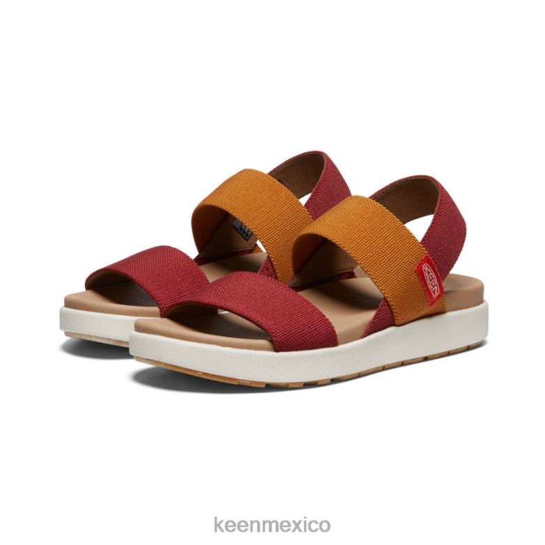 KEEN sandalia elle con tira trasera mujer merlot/abedul calzado TXRFD416