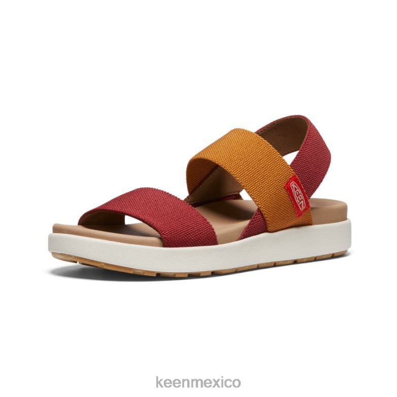 KEEN sandalia elle con tira trasera mujer merlot/abedul calzado TXRFD416