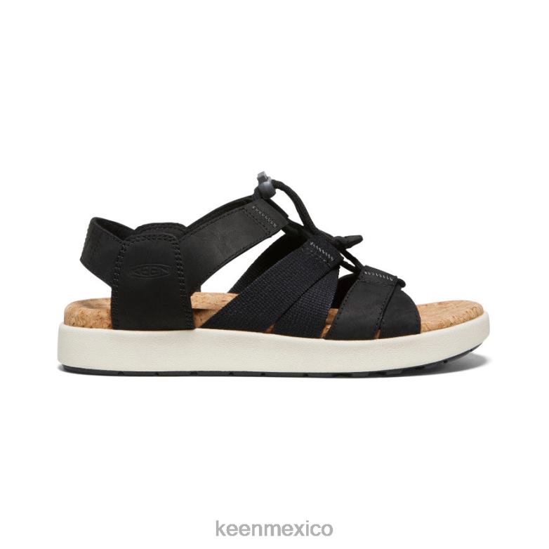 KEEN sandalia elle con tiras mixtas mujer negro/abedul calzado TXRFD426