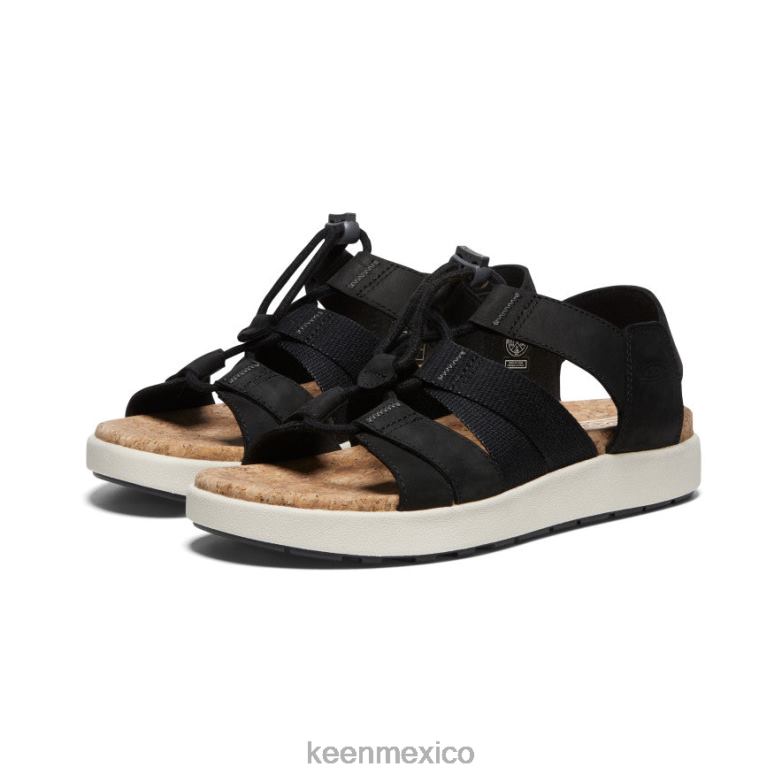 KEEN sandalia elle con tiras mixtas mujer negro/abedul calzado TXRFD426