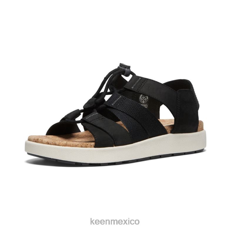 KEEN sandalia elle con tiras mixtas mujer negro/abedul calzado TXRFD426