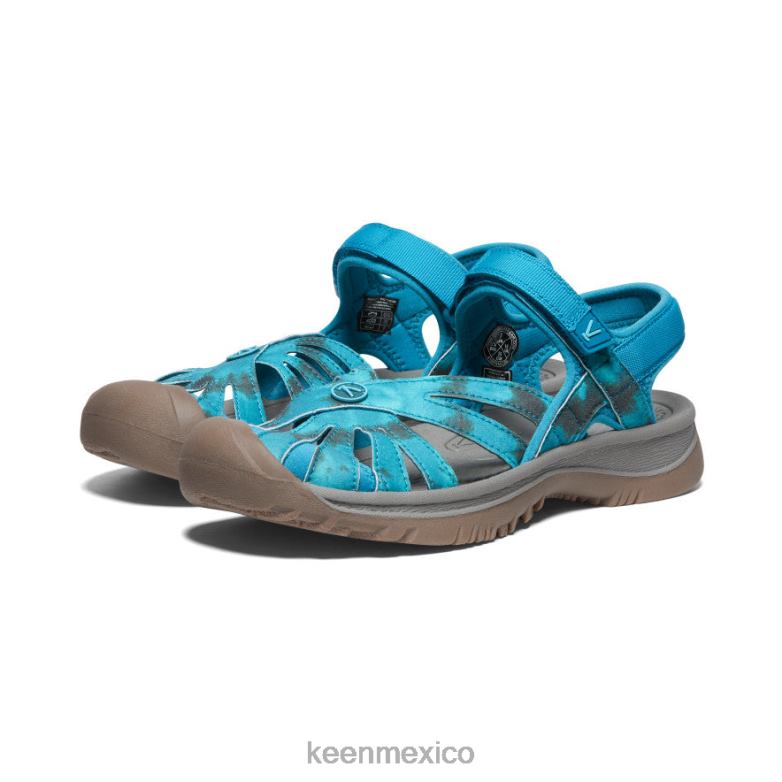 KEEN sandalia rosa mujer musgo marino/teñido anudado calzado TXRFD568