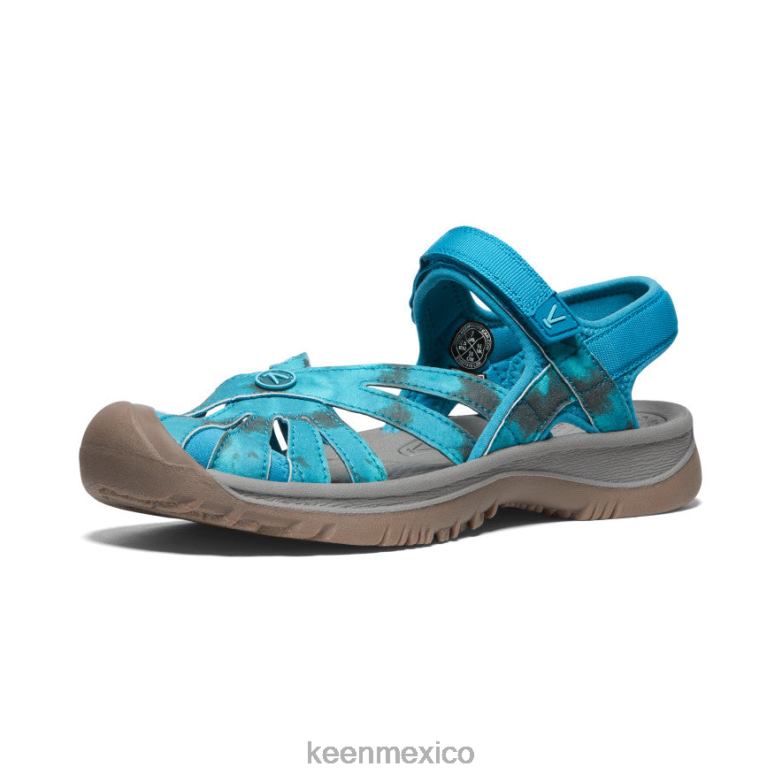 KEEN sandalia rosa mujer musgo marino/teñido anudado calzado TXRFD568