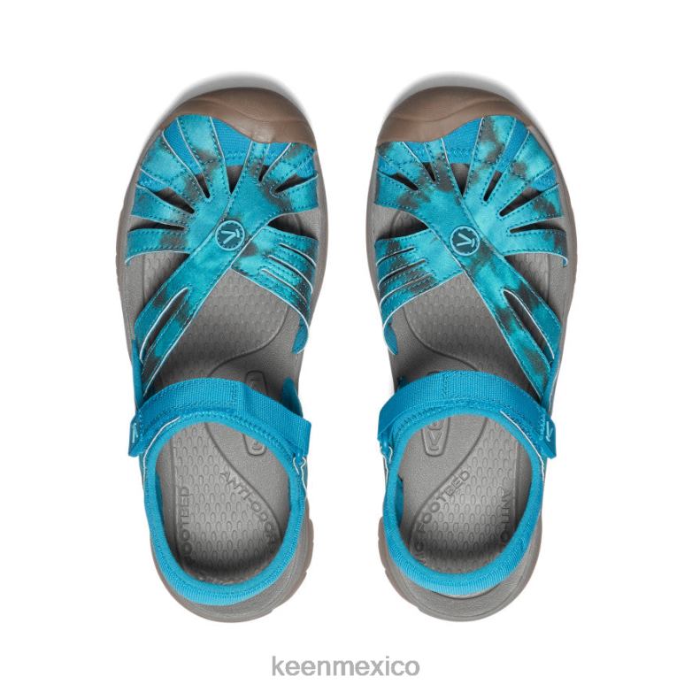 KEEN sandalia rosa mujer musgo marino/teñido anudado calzado TXRFD568