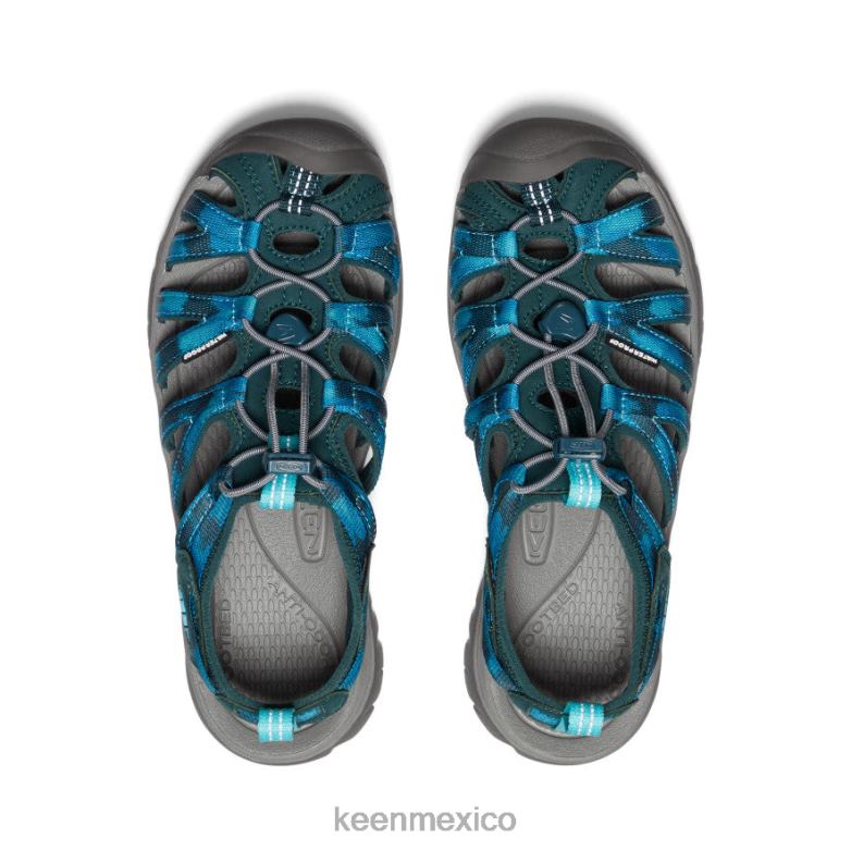 KEEN susurro mujer musgo marino/teñido anudado calzado TXRFD528