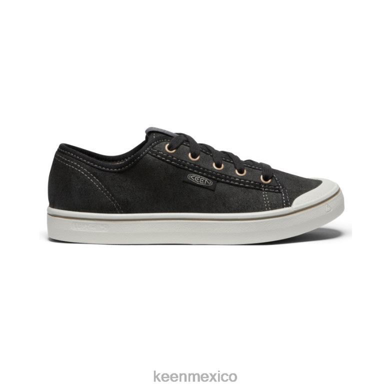 KEEN zapatilla elsa de cuero cosecha mujer abedul negro/plateado calzado TXRFD628