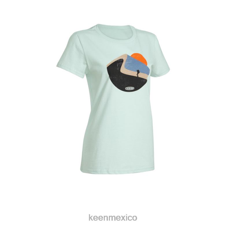 KEEN caminar más camiseta mujer susurrando azul ropa TXRFD633