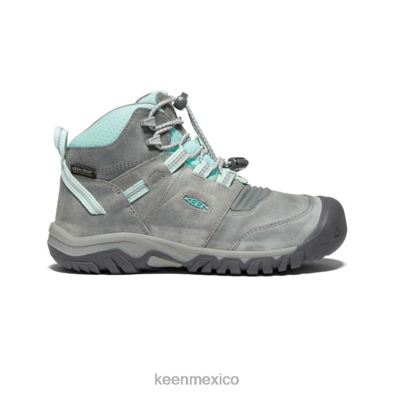 KEEN bota impermeable ridge flex niños grandes tinte gris/azul calzado TXRFD947