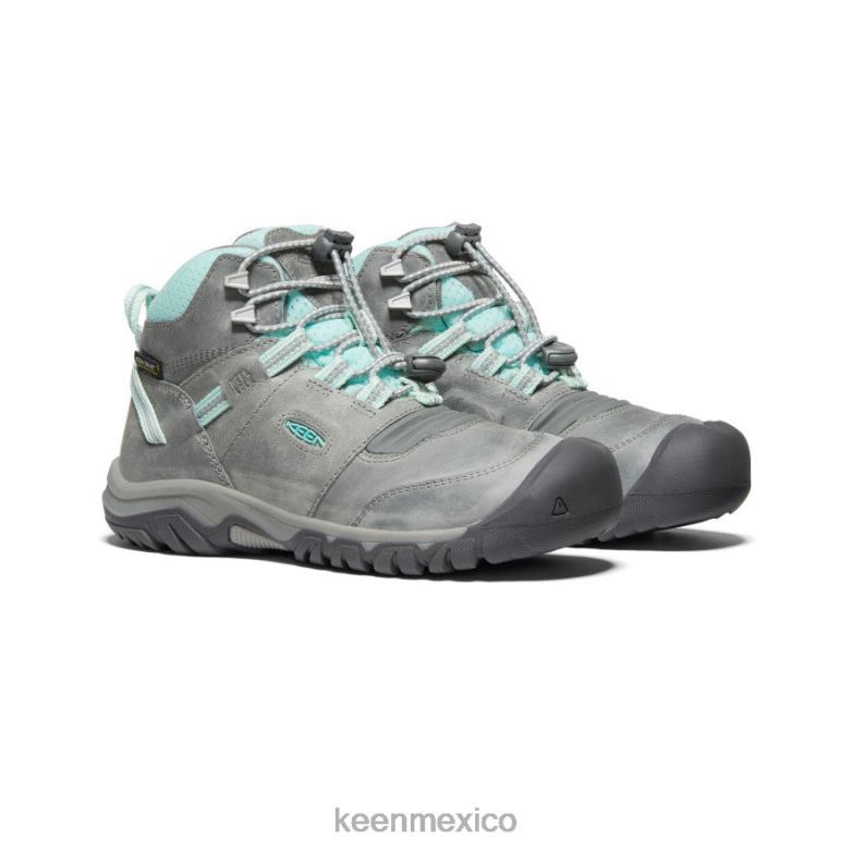 KEEN bota impermeable ridge flex niños grandes tinte gris/azul calzado TXRFD947