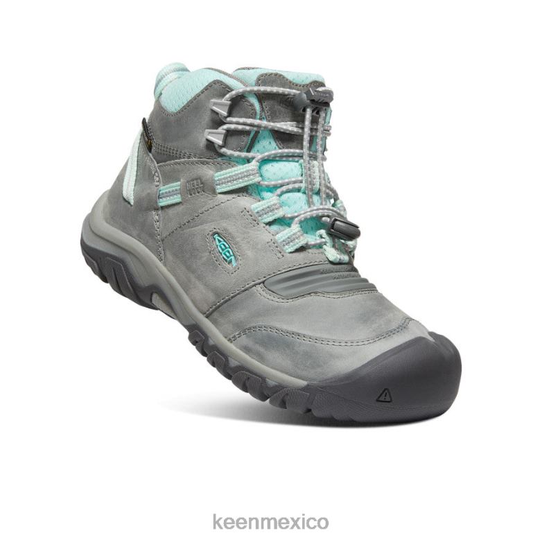KEEN bota impermeable ridge flex niños grandes tinte gris/azul calzado TXRFD947