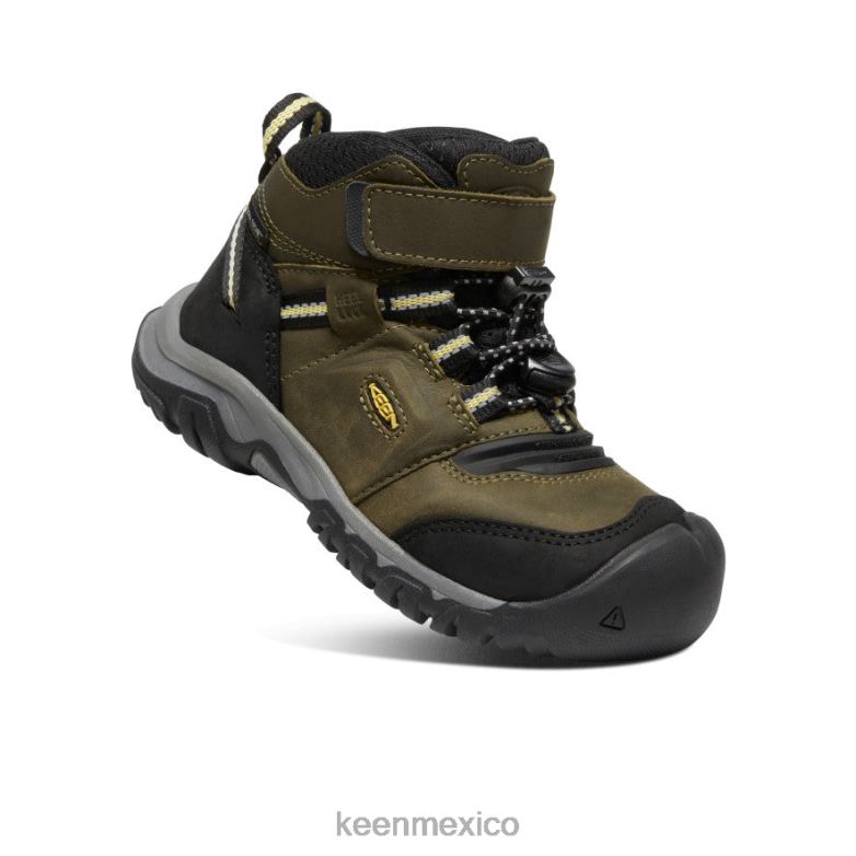 KEEN bota impermeable ridge flex pequeños niños oliva oscuro/cidra oscura calzado TXRFD907