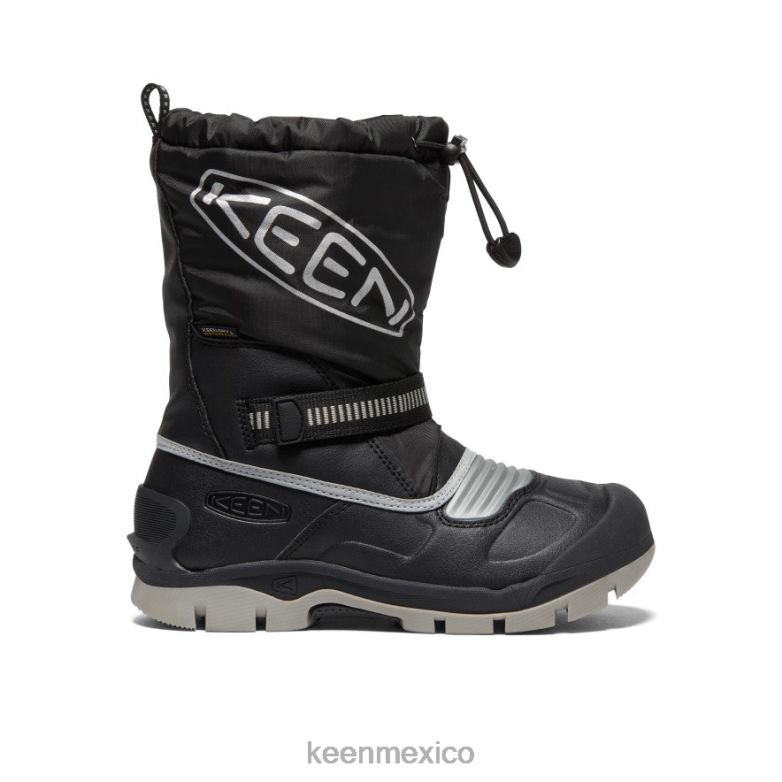 KEEN bota impermeable snow troll niños grandes negro/plata calzado TXRFD1000
