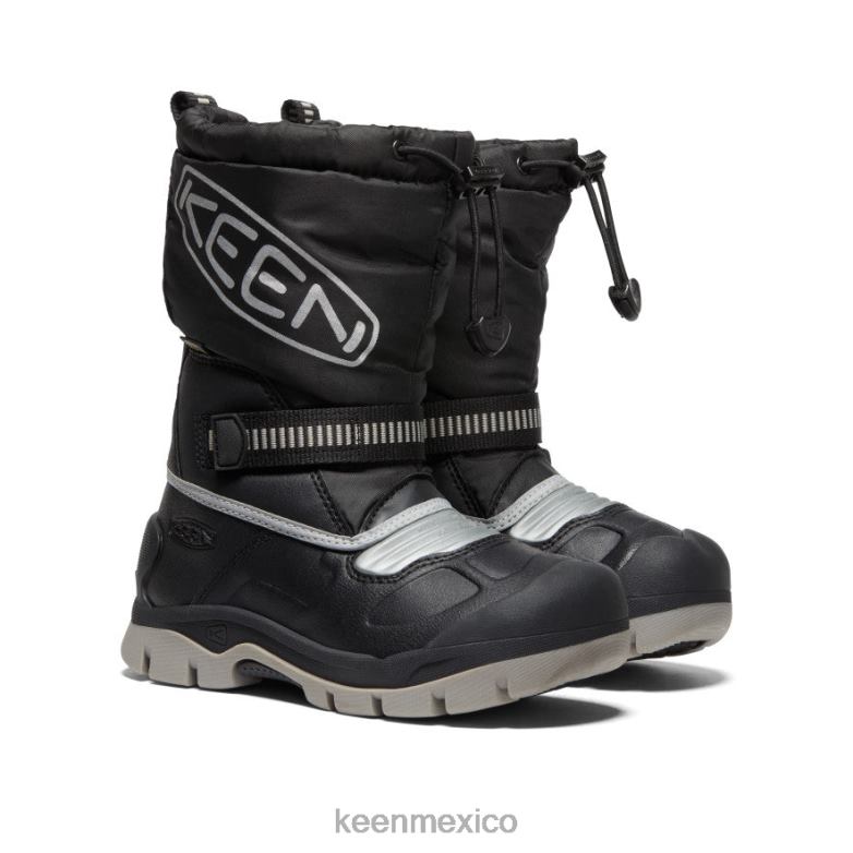 KEEN bota impermeable snow troll pequeños niños negro/plata calzado TXRFD1007