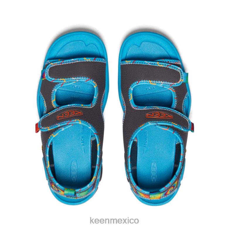 KEEN Knotch Creek con puntera abierta niños grandes imán/teñido anudado calzado TXRFD886