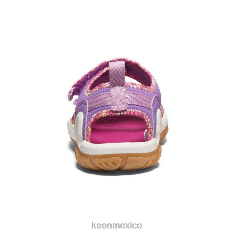 KEEN Knotch Creek con puntera abierta niños grandes lavanda inglesa/fucsia festival calzado TXRFD887