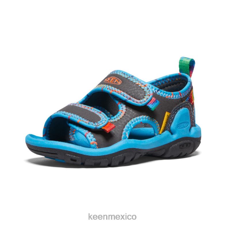 KEEN Knotch Creek con puntera abierta niños pequeños imán/teñido anudado calzado TXRFD814