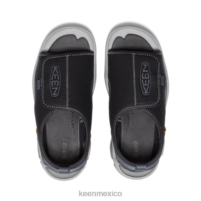 KEEN Knotch River con puntera abierta niños grandes negro/gris acero calzado TXRFD950