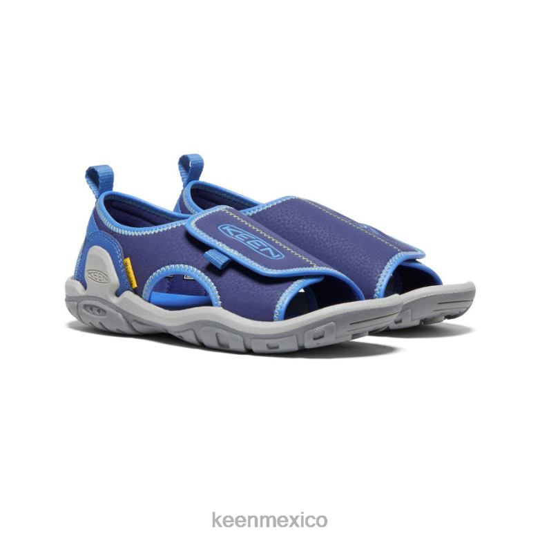 KEEN Knotch River con puntera abierta niños grandes profundidades brillantes de cobalto/azul calzado TXRFD949