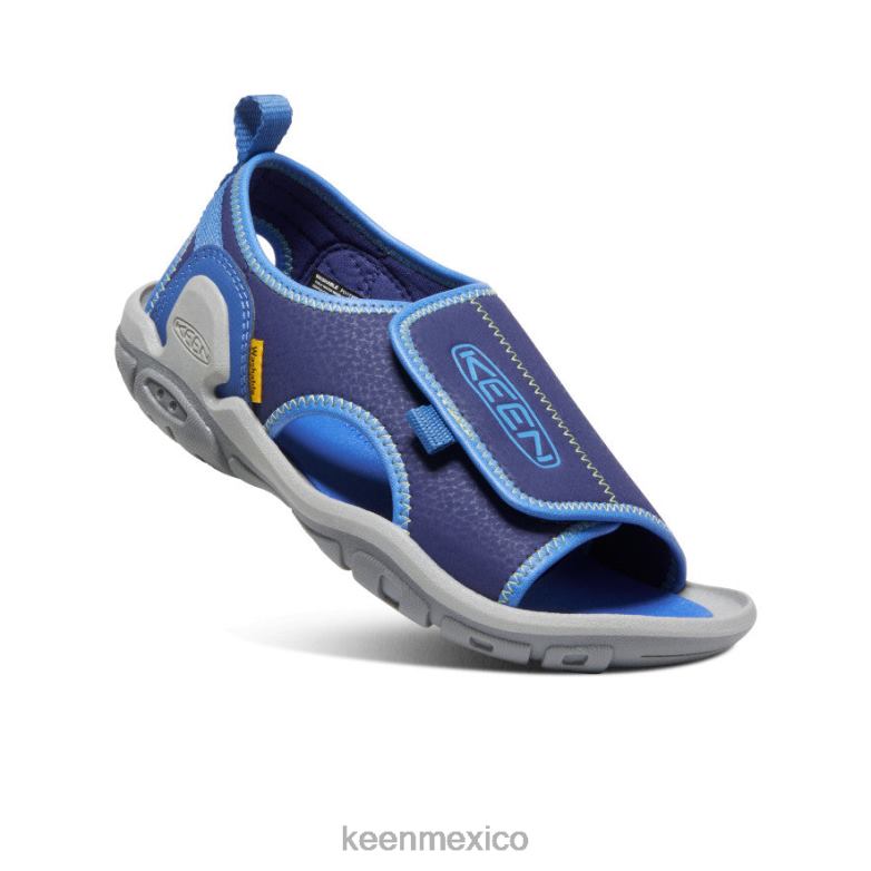 KEEN Knotch River con puntera abierta niños grandes profundidades brillantes de cobalto/azul calzado TXRFD949