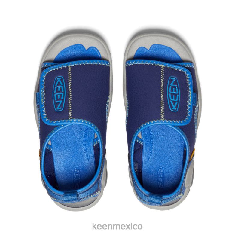 KEEN Knotch River con puntera abierta pequeños niños profundidades brillantes de cobalto/azul calzado TXRFD929