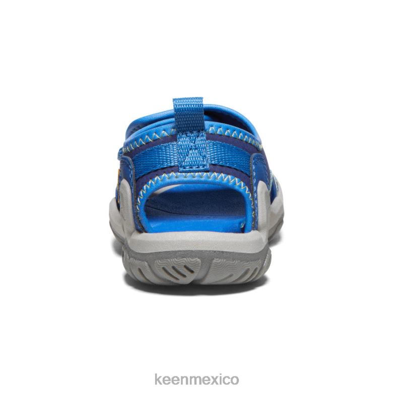 KEEN Knotch River con puntera abierta pequeños niños profundidades brillantes de cobalto/azul calzado TXRFD929