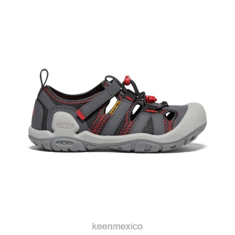 KEEN arroyo nudo niños grandes imán/alfombra roja calzado TXRFD781