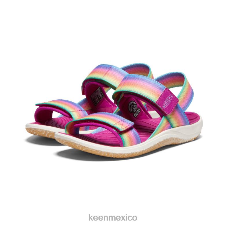 KEEN correa trasera elle niños grandes arcoiris/festival fucsia calzado TXRFD721