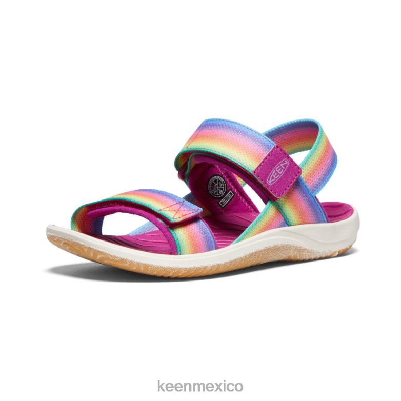 KEEN correa trasera elle niños grandes arcoiris/festival fucsia calzado TXRFD721