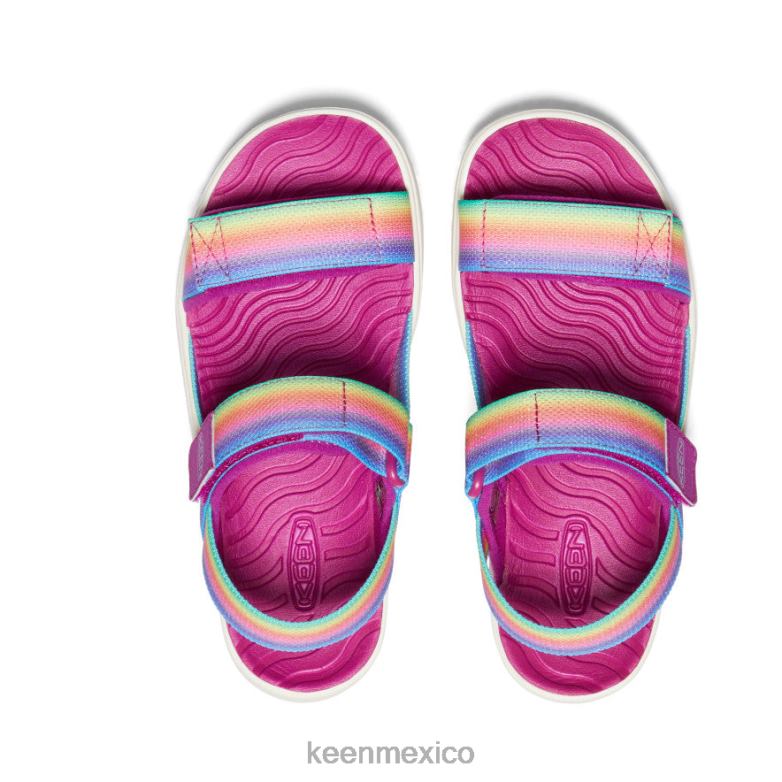 KEEN correa trasera elle niños grandes arcoiris/festival fucsia calzado TXRFD721
