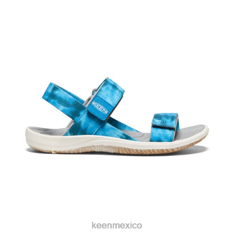 KEEN correa trasera elle niños grandes musgo marino/azul fiordo calzado TXRFD722