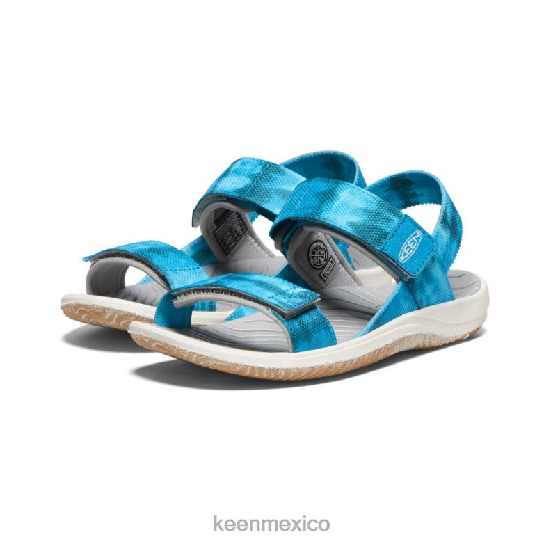 KEEN correa trasera elle niños grandes musgo marino/azul fiordo calzado TXRFD722