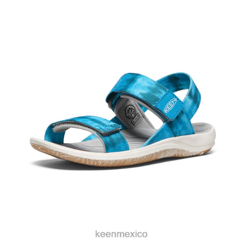 KEEN correa trasera elle niños grandes musgo marino/azul fiordo calzado TXRFD722