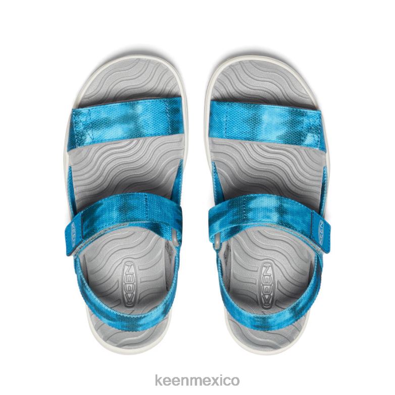 KEEN correa trasera elle niños grandes musgo marino/azul fiordo calzado TXRFD722