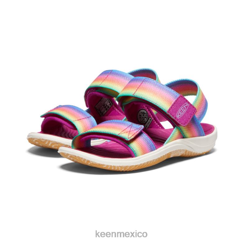 KEEN correa trasera elle pequeños niños arcoiris/festival fucsia calzado TXRFD725