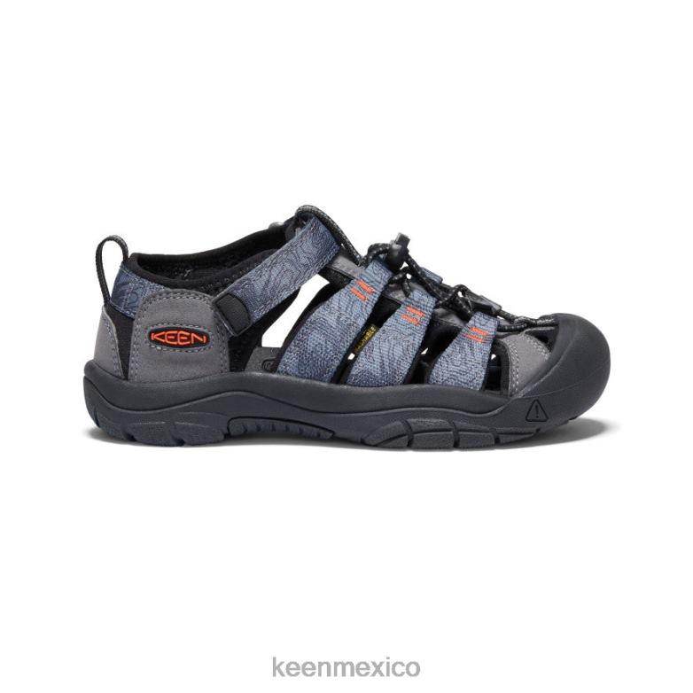 KEEN newport h2 niños grandes gris acero/negro calzado TXRFD755
