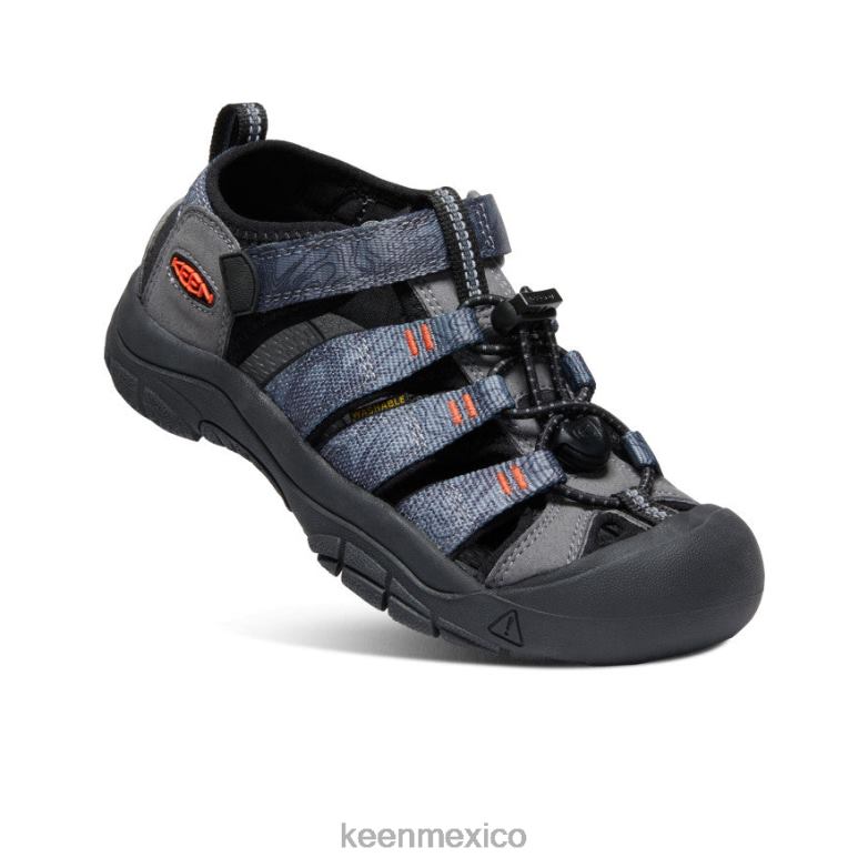 KEEN newport h2 niños grandes gris acero/negro calzado TXRFD755