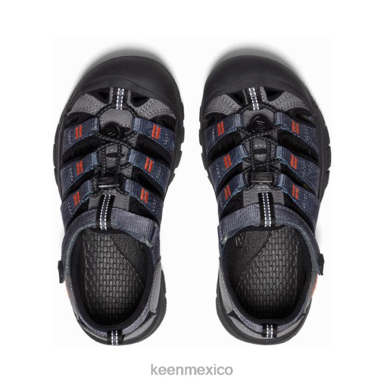 KEEN newport h2 niños grandes gris acero/negro calzado TXRFD755