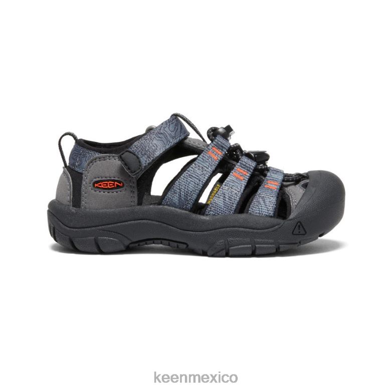 KEEN newport h2 pequeños niños gris acero/negro calzado TXRFD735