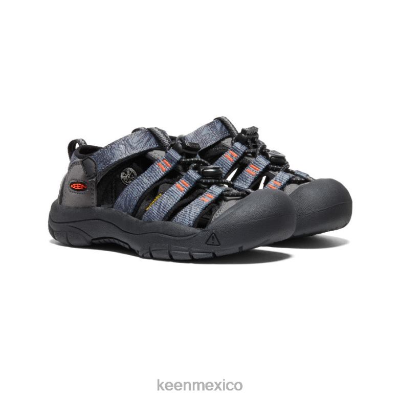 KEEN newport h2 pequeños niños gris acero/negro calzado TXRFD735