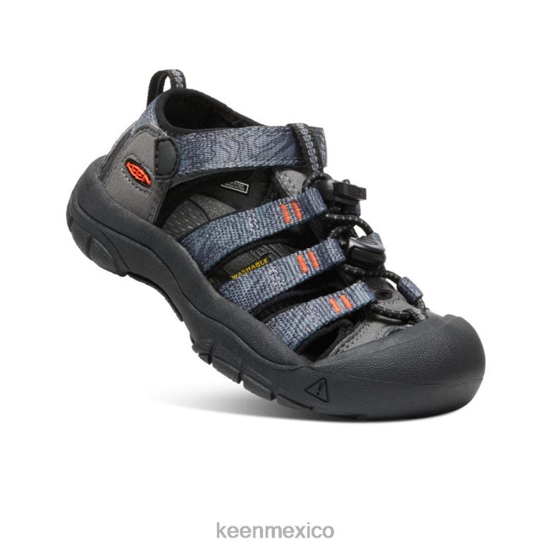 KEEN newport h2 pequeños niños gris acero/negro calzado TXRFD735