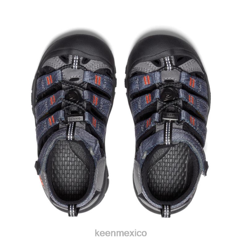 KEEN newport h2 pequeños niños gris acero/negro calzado TXRFD735