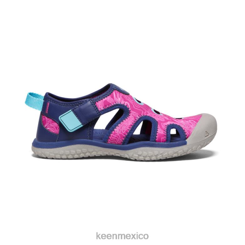 KEEN sandalia raya niños grandes azul profundo/festival fucsia calzado TXRFD917