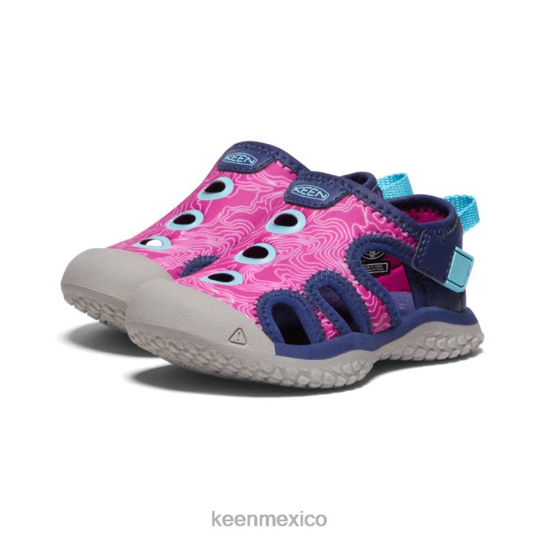 KEEN sandalia raya niños pequeños azul profundo/festival fucsia calzado TXRFD945